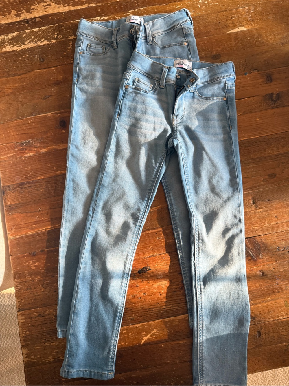 Light Blue Girls Skinny Jeans